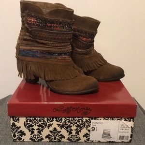 Naughty Monkey Poncho Ankle Boots
